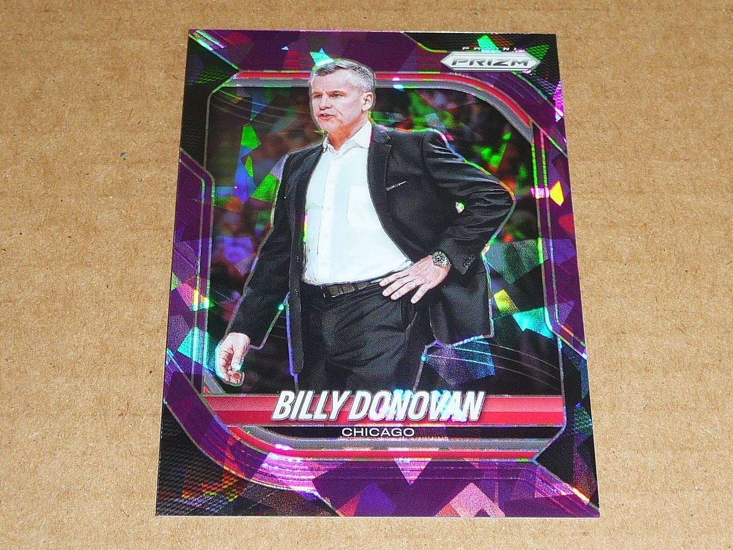 2025/26 Panini Prizm BILLY DONOVAN PURPLE ICE BULLS 182/199 #62