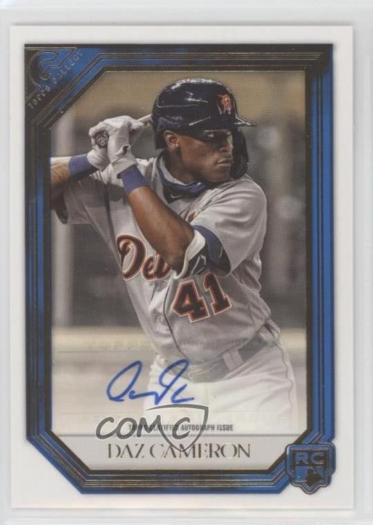 2021 Topps Gallery Rookie Blue 37/50 Daz Cameron #RA-DCA Auto RC 0c2