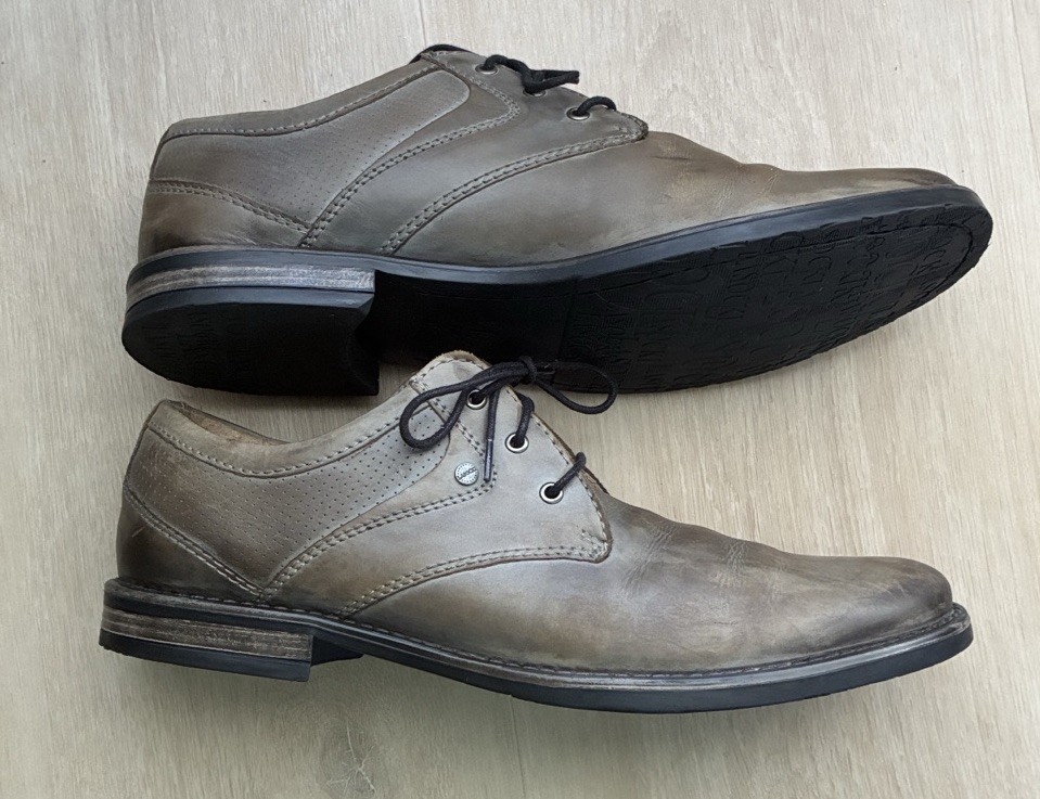 Lasocki Men’s Gray Leather Lace-Up Dress Shoes Size 9 Clarks Atticus LT Lace | Premium Nubuck Men main image 4