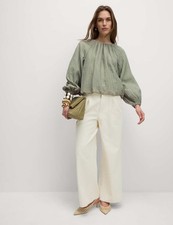 Marks & Spencer Womens Cream Cotton Mom Women Jeans - M&S