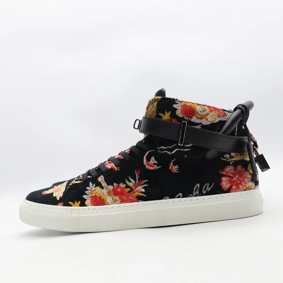 Buscemi 100mm Gold Buckles Men's EU Size 44 Floral Styles Lace Up - Image 3 of 4