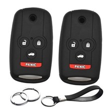 2pcs Compatible with Acura TL TSX ZDX Honda Accord Flip 4 Buttons Key Fob