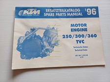 KTM MOTORE 250 - 300 - 360 TVC 1996 catalogo ricambi - dati tecnici originale