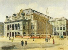 Adolf Hitler : Vienna State Opera House : 1912 : Archival Quality Art Print