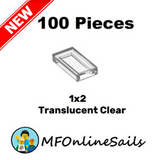 Genuine LEGO Translucent Clear 1x2 Tiles Part 3069b 100 Pieces 26g