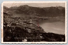 Postcard Saphorin Vevey Montreux vus de Chexbres RPPC C348