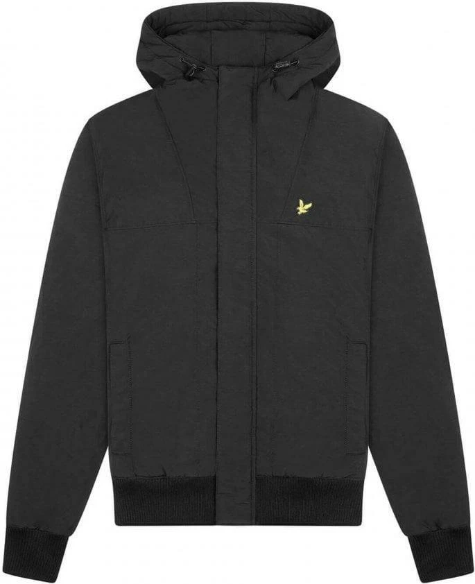 Lyle and scott black bomber jacket clearance