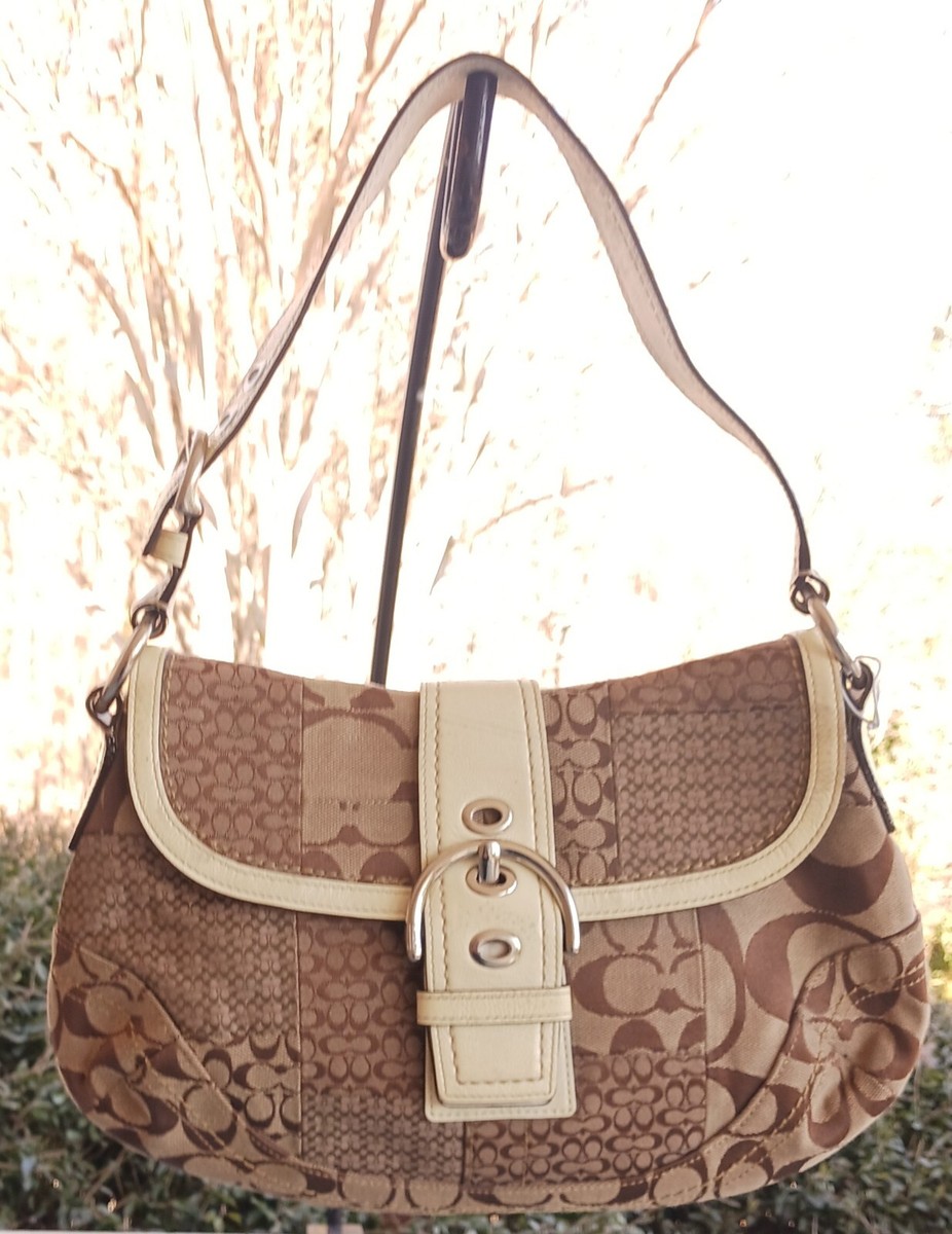 Coach F12316 Vintage Soho Brown Signature C Canvas Patchwork