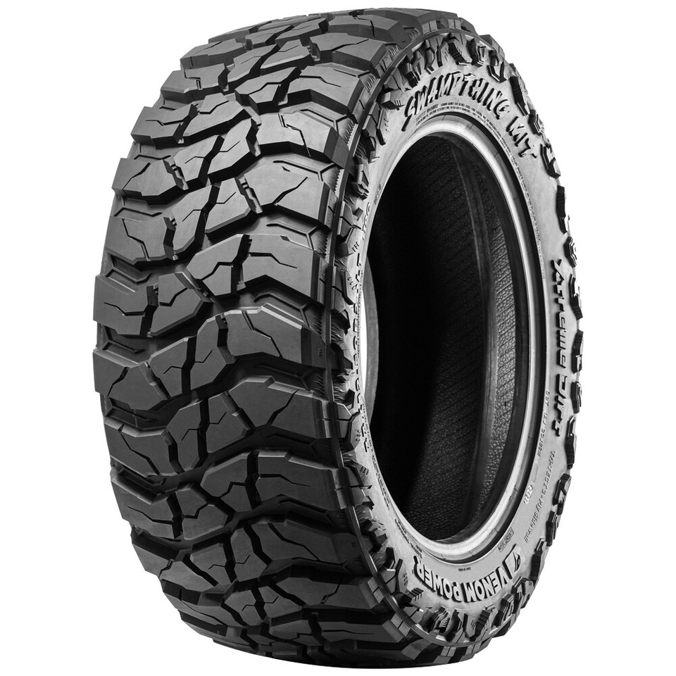 (QTY 4) LT265/70R17 Venom Power Swamp Thing M/T 123/120Q LRE White