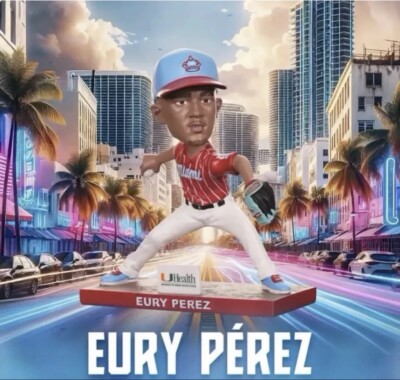 Miami Marlins Eury Perez Bobblehead + FREE Gifts NEW!