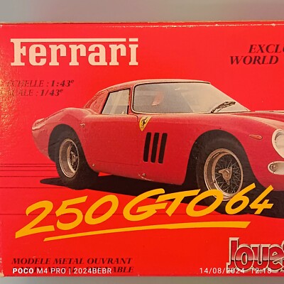 Ferrari 250 GTO 1964 Exclusivitè Mondiale Model Metal Jouef