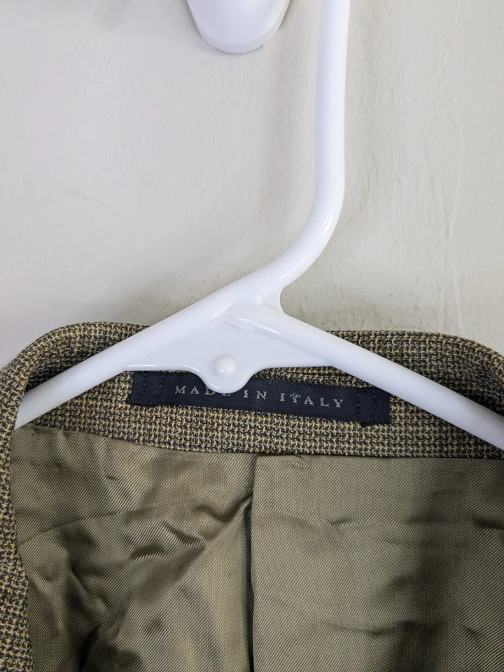 Blazer Lubiam 1911 para hombre 40R marrón lana de un solo pecho doble ventilación Foto 2 de 4