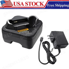 Rapid Charger Set For Motorola SL7550 TLK100 Radio PMNN4468 PMNN4468B Battery