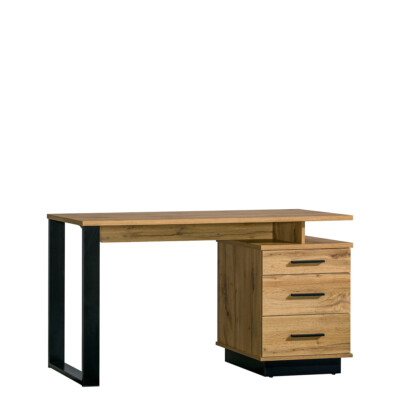 Schreibtisch Venrie V8 Mit Schubladen und Regalen Loft Computermöbel Industrial