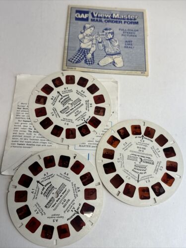 H43 Captain America Marvel Comics Cartoon view-master 3 Reels Packet - Picture 3 of 3