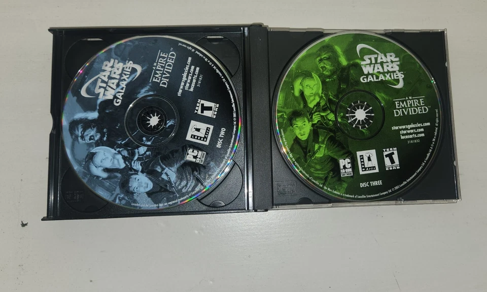 Star Wars Galaxies : An Empire Divided w/ Case (PC, 2003, 3-Disc) LucasArts  - Image 2 of 3