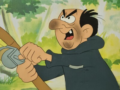 Hanna Barbera GARGAMEL Original 80er TV SCHLÜMPFE Animation Kunst Produktion Cel #137