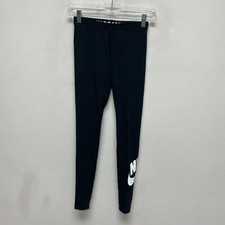 Nike Sportswear Womens Black High Waist Leg A See Swoosh Skinny Leggings XS New