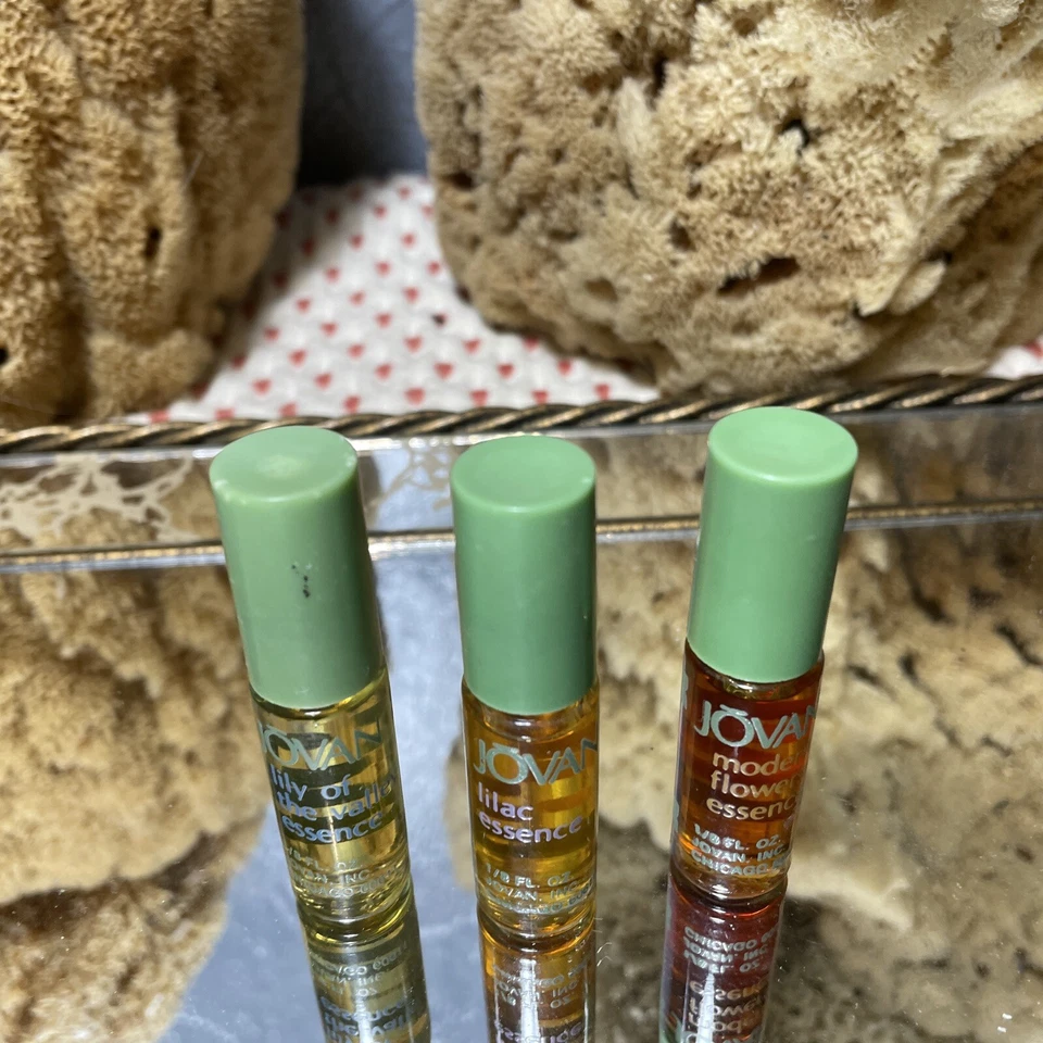 3 JOVAN FLOWERS 1/8 OZ MINIS NUEVO Raro Descontinuado Lirio Lila Esencia Moderna Foto 3 de 4