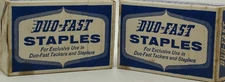 2 Boxes Of Vintage Staple Center Staples Box 5000 USA Made 1/4 508-D Duo-Fast
