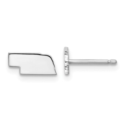 Sterling Silber Ohrringe rhodiniert Nebraska NE Small State