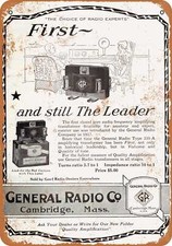 METAL SIGN - 1924 General Radio Amplifiers -- Vintage Look
