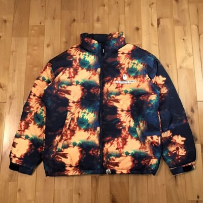 BAPE Tie dye down jacket A Bathing Ape Size M UK