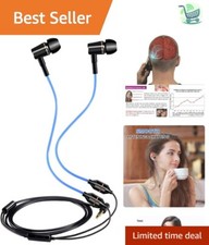 Bluetooth-Compatible Air Tube Earbuds with Microphone - Ergonomic Design, Blue