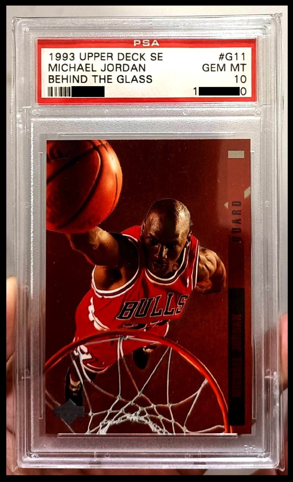 Michael Jordan 1993-94 Upper Deck SE Behind the Glass PSA 10 Gem 