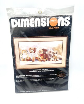 Dimensions Teddy Bear Parade Cross Stitch Kit 3613 Dawna Barton New Sealed