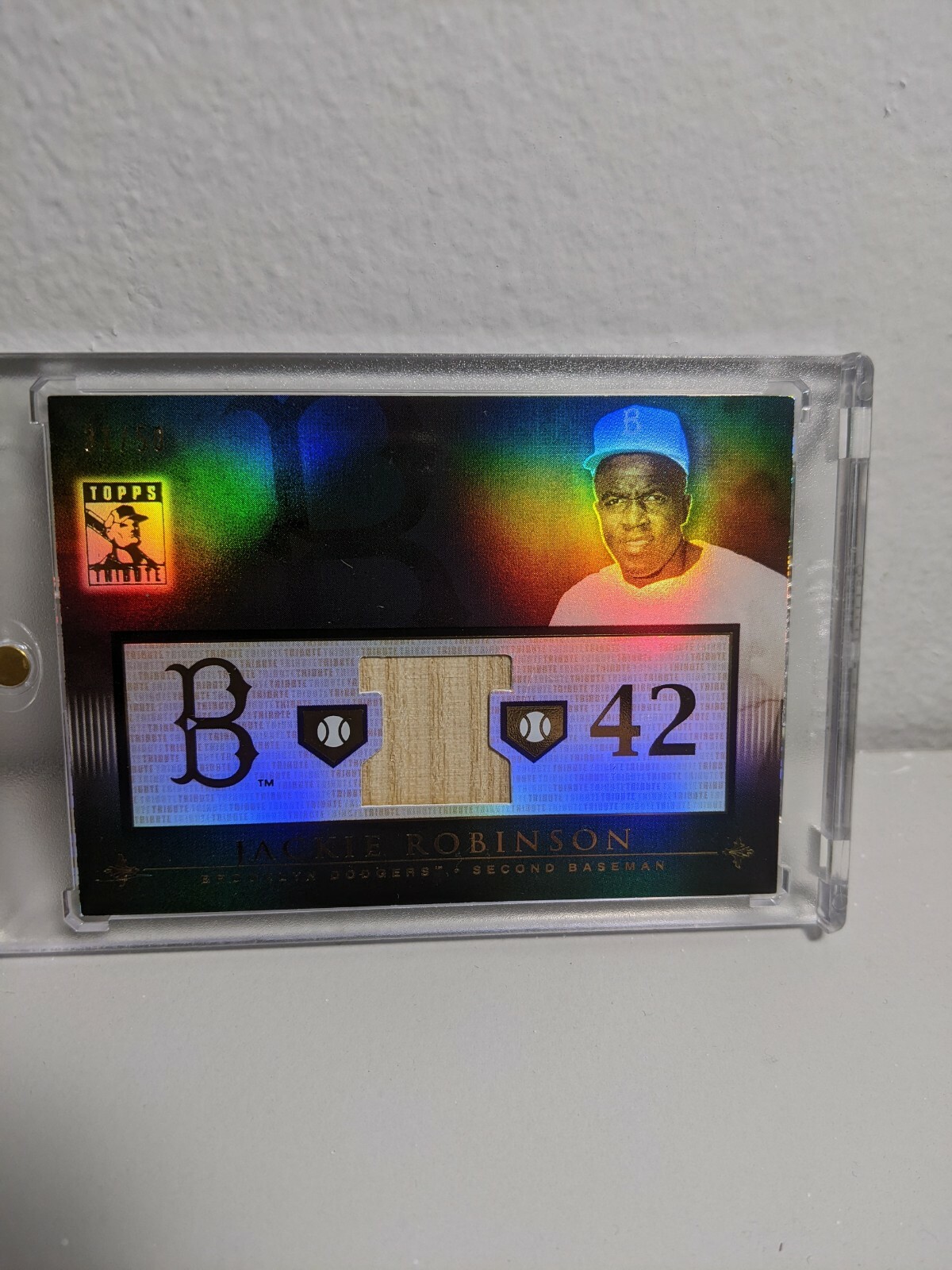 2010 TOPPS TRIBUTE ATTIRE JACKIE ROBINSON TR-JR  31 OF 50