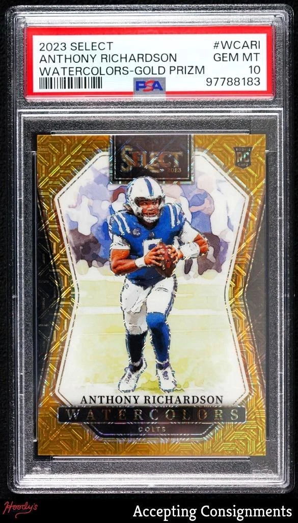 Anthony Richardson Panini Select Watercolors #WCARI Gold Prizm