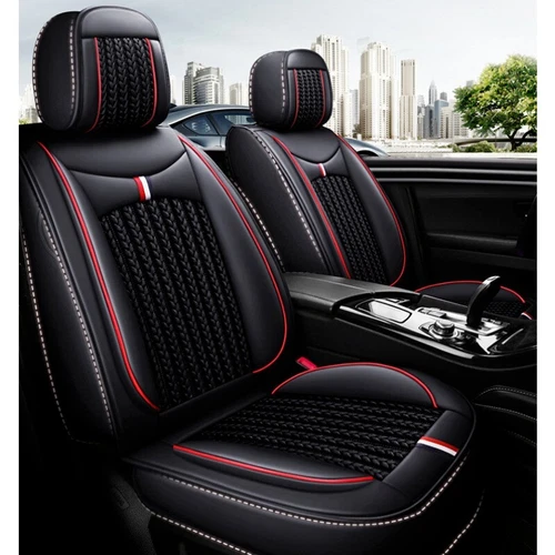 For Chevrolet Car Seat Cover Full Leather Ice Silk Car 5 Seats Universal Set Fit - Bild 6 von 28