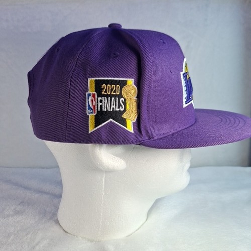 Los Angeles Lakers New Era 9Fifty SnapBack Hat 2020 Finals Patch NBA Purple Gold - Picture 5 of 9