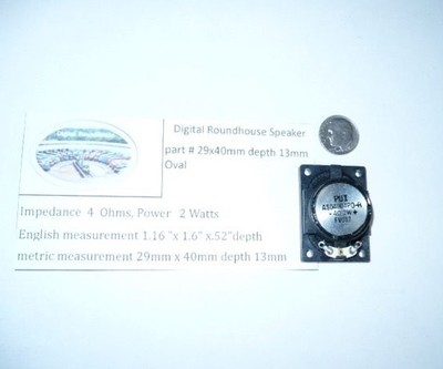 Digital Roundhouse Oval Speaker 29 x 40 x 13 mm depth  4 ohms