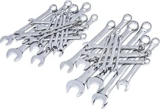 SATA 30-Piece SAE and Metric Combo Wrench Set, Full Polish 12-Point ST08045U