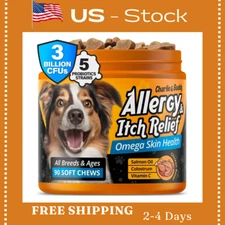 Dog Allergy Itch Relief & Immune Chews for Dogs with Omega 3 Itchy Skin