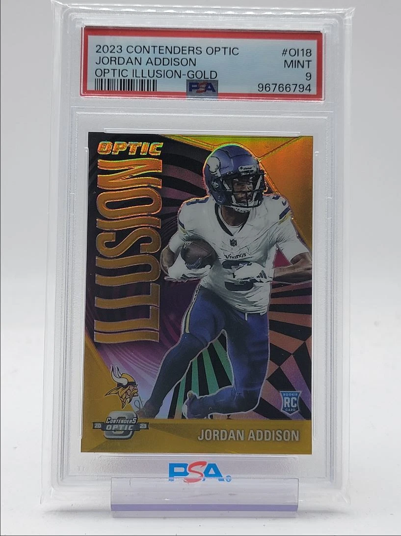 Jordan Addison Panini Contenders Optic Optic Illusion #OI18 Gold