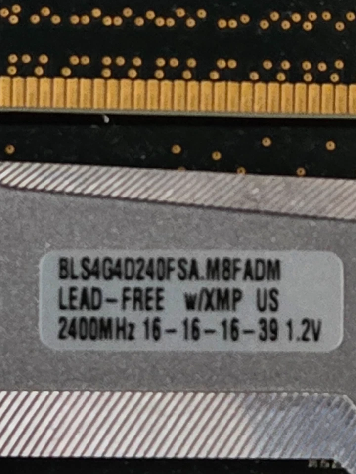 16GB Crucial Ballistix Sport DDR4 RAM Kit (4x4GB) - BLS4C4G4D240FSA M8FADM - Image 3 of 3