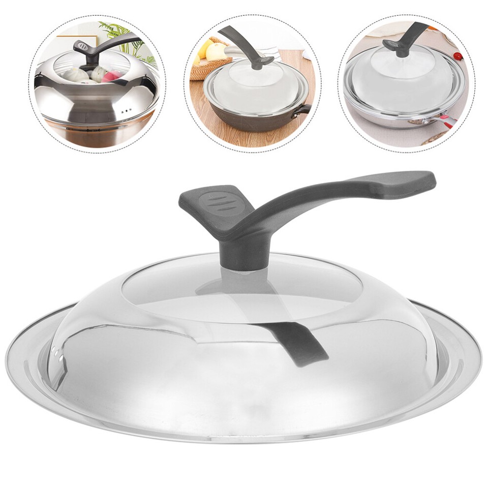 Pot Glass Cover Frying Pan Lid Convenient Replacement for Rival Wok