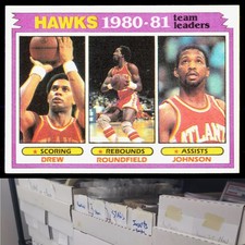 1981-82 Topps #44 John Drew / Dan Roundfield / Eddie Johnson - SV