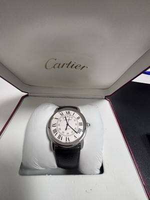 Cartier Ronde de Cartier silberfarbenes Zifferblatt Herrenuhr - W6701010