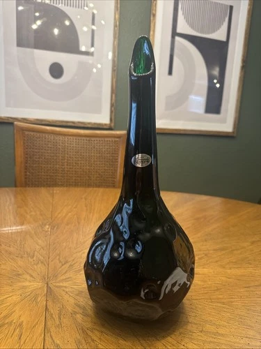 Blenko Space Asteroid 2433-2024 Malachite Moonshine Glass Rare