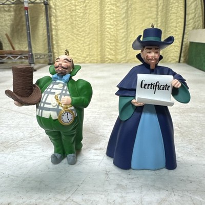 1997 Hallmark Munchkinland Mayor and Coroner Set of 2 Keepsake Ornaments - NIB