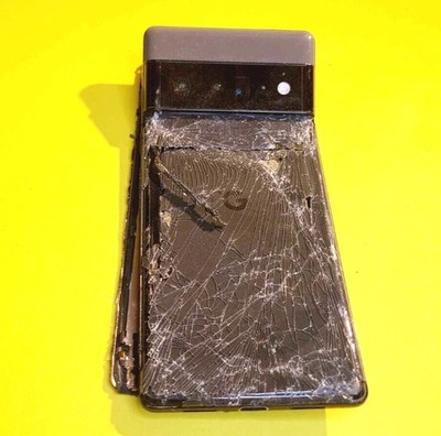  EXTREMELY BROKEN+BENT  GOOGLE PIXEL 6 PRO UNLOCKED ANDROID 5G LTE CELL PHONE