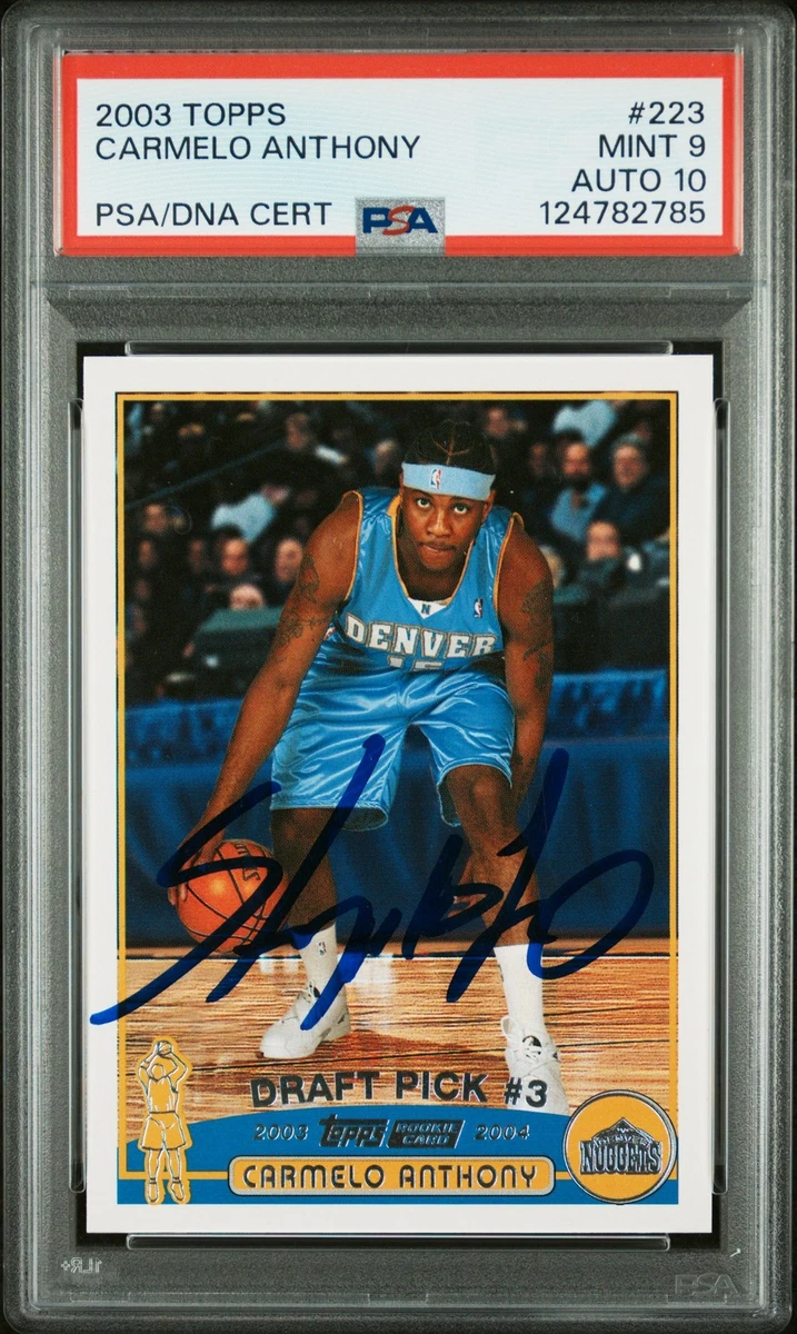 Carmelo Anthony Basketball Grade 10 Rookie Sports Trading Cards