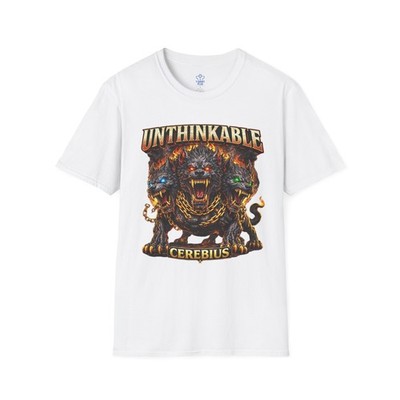 Unthinkable Three-Headed Wolf Cerebius T-Shirt | Multi-Eye Fantasy Creature