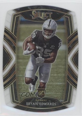 2020 Panini Select Club Level White Prizm Die-Cut Bryan Edwards Rookie RC 4f9