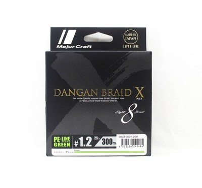 Major Craft Dangan Braid X Linie X8 300m P.E 1.2 Green DBX8-300/1.2GR (2484)