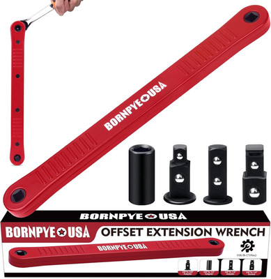 Offset Extension Wrench Set Impact Ready Socket Wrench Extender Tool w/Versatile